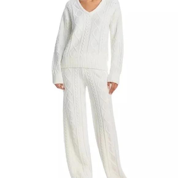 NWT: PJ Salvage Chenille Cable Knit Sweater & Pants Lounge Set. XS - Picture 7 of 12
